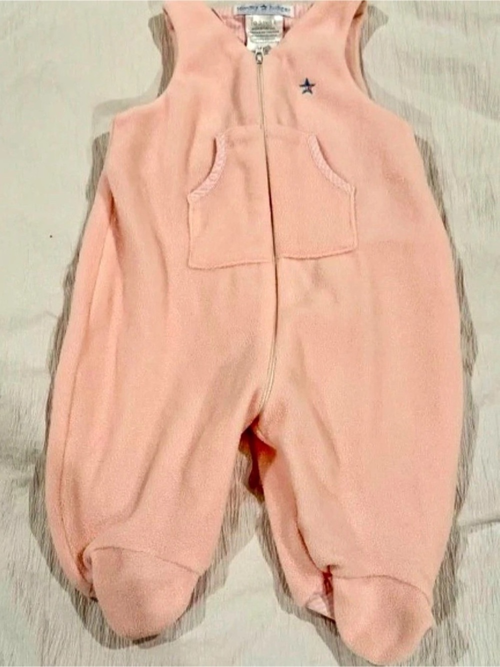 Tommy Hilfiger Pink Footed Baby One-Piece
